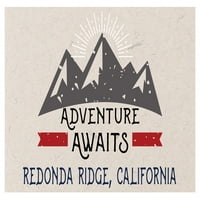 Redonda Ridge California Suvenir Frižider Magnet Avantura čeka dizajn