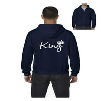 Muška dukserica pulover punog zip - kralj kruna