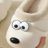 Dabuliu Cute Dog Animal Warm Soft House Papuče za žene Muškarci Fluffy Fau Fur Postrojenje na otvorenom
