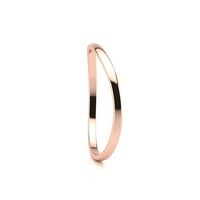 Superjeweler 10k Rose Gold Comfort Fit Curved Wavel Thumb prsten za žene i muškarce