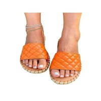 Gomelly Womens Sandale Ljetne stane Sandal Beach Casual Cipes Open Toe Dame Narance US 5