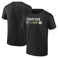 Muške fanatike brendirane Black Detroit Pistons City Pride Mom Logo Majica