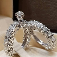 Keusen u ženi bijeli kameni prsten za prsten za vjenčanje angažman nakit poklon w w