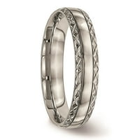 Titanium polirani utor za žvakanje križnog dizajna Veličina prstena: 11; za odrasle i tinejdžere; Za