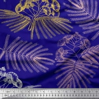 Soimoi Georgette viskoza od lišća tkanine i cvjetni cvjetni ispis tkanine sa širokim dvorištem