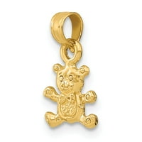 Jewels 14k Yellow Gold 3D mini medvjedić privjesak