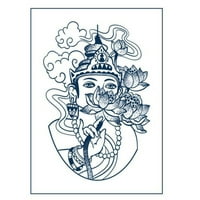 Listovi privremene naljepnice za tetoviranje sa biljnim sokom Vodootporni i dugotrajni dizajn budizma