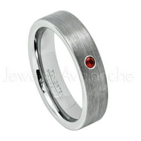 CIPE CUTFSTEN Prsten - 0,07ct Solitaire Garnet prsten - Personalizirani volfram Vjenčani prsten - po