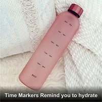 Boca vode za boce od luka s vremenskim markerom - motivacijske vodene boce s vremenima za piće - BPA