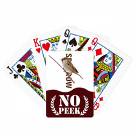 Vrapci ptice životinje hrane čekaju Peek poker igračka karta privatna igra
