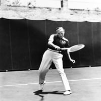 Fred Astaire igra tenis u crno-bijeloj fotografiji Ispis