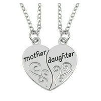 Ogrlice za žensko čišćenje Majka kćeri srčana ogrlica žene vole dar mami majke za poklon majke