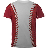 Bejzbol liga bijela i crvena na sve strane muške majice Multi MD