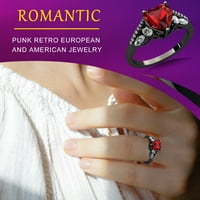 Duhgbne Ženske prsten Šareni cirkon vjenčani nakit prstena veličine legura 6 - poklon