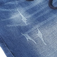 Yievot traperice za muške ljetne čišćenja casual plus veličine za crtanje Jeans Hommes Hratke Skate