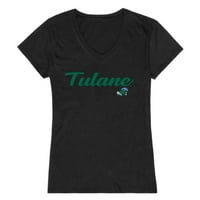 Tulane University Green Waves Womens Script Tee Majica Bijela 2xL