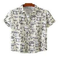 Grianlook muns hawaiian gumb prema donjih majica okrenite ovratnik cvjetni ispis majica svakodnevno