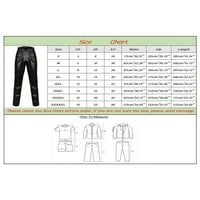 Muške hlače Ležerne prilike velike veličine Zipper kožne hlače kožne hlače hlače hlače za muškarce crni