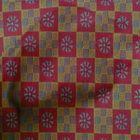 Onuone pamučna kambrična tkanina Geometrijska i cvjetna blok tiskani tkaninski dvorište širom