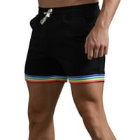 Muške casual pantalone Solidne duge hlače Pocket CrckString labavi sportski trčanje ravnih kratkih hlača