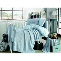 Nipperland Heritage Natural 6-komad kreveta za krevetiće postavljeno u plavoj boji