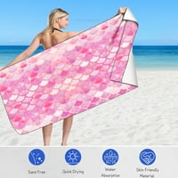 Huanledash svijetle boje sirena uzorak jaka apsorpcija vode ručnik za plažu plivajući sportski predimenzionirani