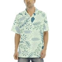 Muške haljine majice Custom Logo Muške havajske majice Postavlja kratki rukav ležerni gumb dolje na