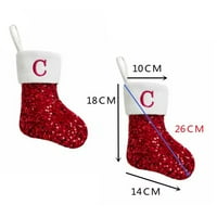 Kelajuan božićne čarape Slatki sektor Pismo vezera čarapa bombona božićni ukrasi za kućni ured ukras