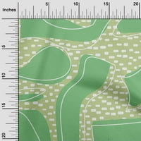 Onuone Georgette viskoza zelene tkanine Geometrijski slučajni oblici Doodle tkanina za šivanje tiskane