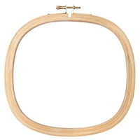VAHVAA® Drveni vez obručevi otvor za prsten u obliku kruga borovog drveta mesingani vijak za Cross Stitch