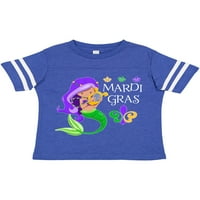 Inktastična Mardi Gras sirena sa Harp i perlama Poklon malih malih dječaka ili majica za djevojčicu
