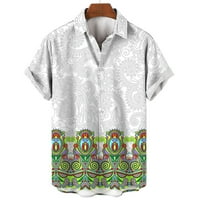 Modna jednostavna havajska majica za muškarce rever vrat kratkih rukava muška odjeća majica prevelizirani