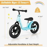 BabyJoy 11 '' Dečija ravnoteža bicikl W FootRest Nema zalepljenog pedala Bike Blue