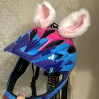 Mačke uši za kacigu plišana uši ljepila Velcro kaciga za kacigu za biciklističke motocikle glatke površine