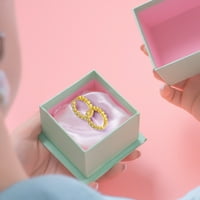 Xinqinghao žene 18K zlatne minđuše tirkizne dijamantske naušnice sjajne cirkonije minđuše nakit