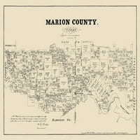 Marion County Texas - Walsh Poster Print by Walsh Walsh TXMC0006
