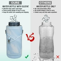Pola galonske boce s motivacijskom bocom za motivacijsku vodu sa slamom i vremenskim markerom za piće