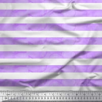 Soimoi Purple Rayon tkanina akvarel akvarel Stripe otisnuta zanatska tkanina od dvorišta široka