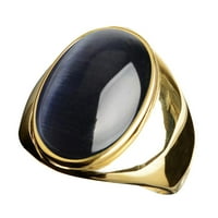 Wozhidaoke prstenovi za žene od nehrđajućeg čelika umjetni mačji kamen za oči Titanium čelični prsten