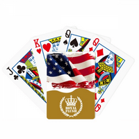 Zračne četkice i pruge Amerika zastava za zastavu Royal Flush Poker igračka karta