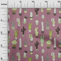 Onuone viskoznog dresa Light Pink Tkakni Kaktus Šivaći materijal Ispis tkanina od dvorišta Wide-W8