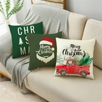 Bacite jastuk za jastuk Udoban jednostrani ispis meki božićni uzorak Zeleni jastuk Kućinski dekor za