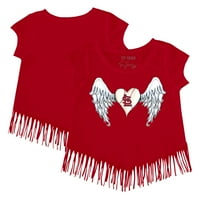 Djevojke Mladića Tiny Turpape Red St. Louis Cardinals Angel Wings Fringe majica
