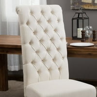 Estbury visoka tufasta tapacirana bočna stolica, tapacirani materijal: posteljina, ukupno: 21,85 ''