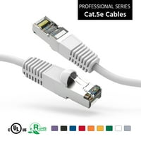 100ft CAT5E zaštićena Ethernet mrežom pokrenuta kabela bijela, pakovanje