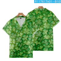 FNYKO muške košulje St. Patrickov dan Ispiši redovno fit casual majica kratkih rukava na havajsku majicu