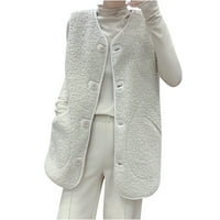 Novi proizvodi Zimski kaputi za žene Ženske jakne Sale Sale Women džepna prsluk kaput jakna Zimska bez