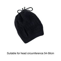 Knosfes Solid Chunky Soft Beanie HAT Grijani kabeli zimski hladni vremenski hladan vremenski beski šešir