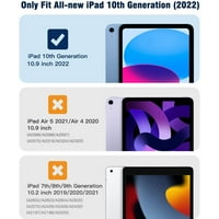 Decaze za iPad 10. generacijski slučaj, magnetsko folio udarne premium PU kože višestruke uglove za