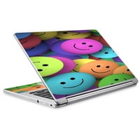 Kožni naljepnica za Acer Chromebook R Laptop vinil zamotavanje šarenih osmijeha lica kuglice